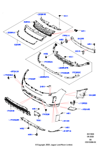 05AE Kühlergrill/Stoßfänger vorn L551 NEW RANGE ROVER EVOQUE 2019 > (L551),Gebaut in Brasilien