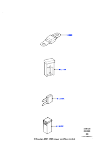 20AE Sicherungen, Halter & Überlastsch. L551 NEW RANGE ROVER EVOQUE 2019 > (L551),Gebaut in Brasilien