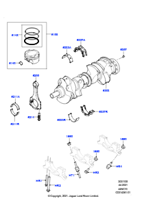 05 Kurbelwelle/Kolben/Lagerschalen L461 NEW RANGE ROVER SPORT 2023 > (L461),4,4 V8-Turbobenziner (NC10)