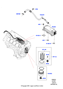 10 Ölkühler/Ölfilter L460 NEW RANGE ROVER 2022 > (L460),4,4 V8-Turbobenziner (NC10)