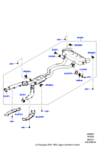 07AA Auspuffanlage hinten L460 NEW RANGE ROVER 2022 > (L460),4,4 V8-Turbobenziner (NC10)