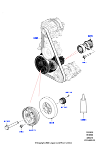 05 Riemenscheiben/Keilriemen L460 NEW RANGE ROVER 2022 > (L460),4,4 V8-Turbobenziner (NC10)
