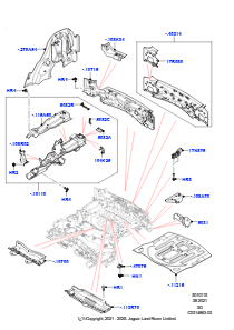 15AC Bodenbleche Mitte und hinten L551 NEW RANGE ROVER EVOQUE 2019 > (L551),Gebaut in Brasilien