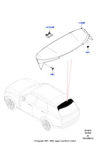 15 Spoiler und zugehörige Teile L460 NEW RANGE ROVER 2022 > (L460)