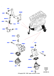 05AB Motoraufhängung L460 NEW RANGE ROVER 2022 > (L460),3,0 l AJ20P6 Benzin-PHEV