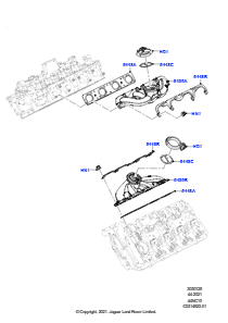 25AA Auspuffkrümmer L460 NEW RANGE ROVER 2022 > (L460),4,4 V8-Turbobenziner (NC10)