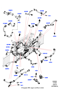 05AA Leitungen u. Schläuche - Kühlsystem L460 NEW RANGE ROVER 2022 > (L460),Mit Sonder-Motorkühlsystem
