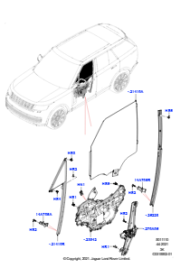 10 Scheiben/Fensterbet. - Tür vorn L460 NEW RANGE ROVER 2022 > (L460)