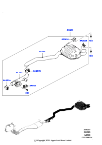 07AJ Auspuffanlage hinten L461 NEW RANGE ROVER SPORT 2023 > (L461),3,0 l AJ20D6 Diesel High