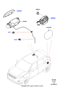 30AG Klappe - Einfüllstutzen u. Betät. L551 NEW RANGE ROVER EVOQUE 2019 > (L551),Hergestellt in Werk Changsu (China)