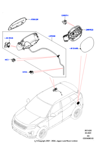 30AG Klappe - Einfüllstutzen u. Betät. L551 NEW RANGE ROVER EVOQUE 2019 > (L551),Hergestellt in Werk Changsu (China)