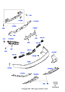 10AA Stoßfänger hinten L460 NEW RANGE ROVER 2022 > (L460)