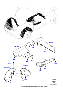 05AM Front-, Stehbleche u. Längsträger L551 NEW RANGE ROVER EVOQUE 2019 > (L551),Hergestellt in Werk Changsu (China)