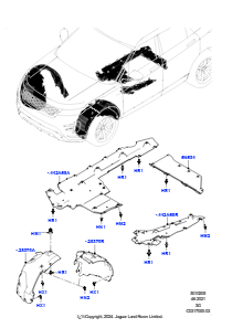 05AM Front-, Stehbleche u. Längsträger L551 NEW RANGE ROVER EVOQUE 2019 > (L551),Hergestellt in Werk Changsu (China)