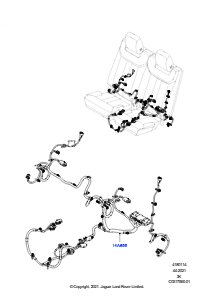 14AD Kabelstrang - Sitz L460 NEW RANGE ROVER 2022 > (L460),Mit el. umklpp. Sitz - 3. Sitzreihe