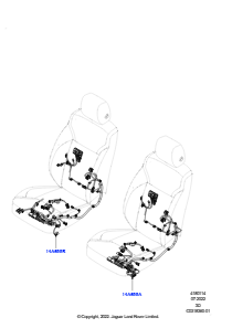 14I Kabelstrang - Sitz L462 DISCOVERY 5 2017 > (L462)