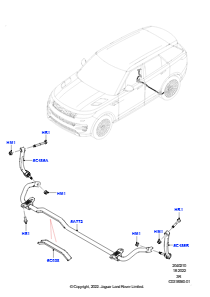 10AB Querträger u. Stabilisator hinten L461 NEW RANGE ROVER SPORT 2023 > (L461),Mit Vierrad-Luftfederung