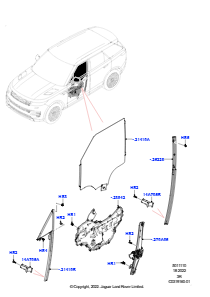 10 Scheiben/Fensterbet. - Tür vorn L461 NEW RANGE ROVER SPORT 2023 > (L461)