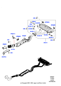 07AJ Auspuffanlage hinten L460 NEW RANGE ROVER 2022 > (L460),3,0 l AJ20P6 Benzin-PHEV