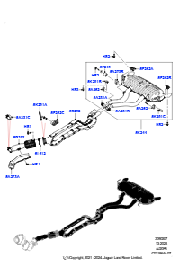 07AJ Auspuffanlage hinten L460 NEW RANGE ROVER 2022 > (L460),3,0 l AJ20P6 Benzin-PHEV
