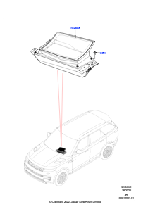 05 Projektionsdisplaymodul L461 NEW RANGE ROVER SPORT 2023 > (L461),Display - Dachhimmel