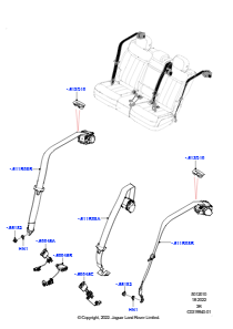 10 Sicherheitsgurte hinten L461 NEW RANGE ROVER SPORT 2023 > (L461)