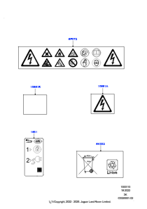 10AJ Etiketten L460 NEW RANGE ROVER 2022 > (L460),Batterie für Elektromotor - PHEV
