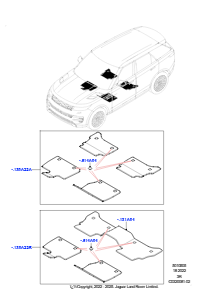 05AB Bodenbelag L461 NEW RANGE ROVER SPORT 2023 > (L461),Mit Teppich-Bodenmatte, vorne