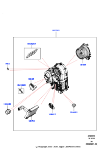 10AB Heiz./Klimaanlage, interne Bauteile L461 NEW RANGE ROVER SPORT 2023 > (L461),Mit Klimaanlage - vorn/hinten