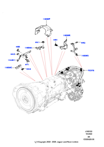 02AA Getriebekabelstrang L461 NEW RANGE ROVER SPORT 2023 > (L461),Mit Vert.getr. mit 1 Übers.verh.