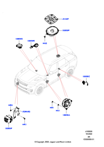 05AA Lautsprecher L461 NEW RANGE ROVER SPORT 2023 > (L461),Standard-Audiogerät (Grundausst.)