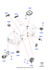 05AC Lautsprecher L461 NEW RANGE ROVER SPORT 2023 > (L461),Meridian 3D-Surround-Soundsystem
