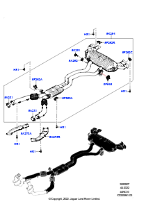 07AB Auspuffanlage hinten L461 NEW RANGE ROVER SPORT 2023 > (L461),4,4 V8-Turbobenziner (NC10)