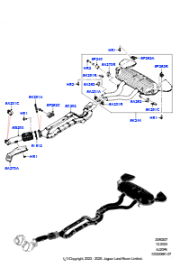 07AL Auspuffanlage hinten L461 NEW RANGE ROVER SPORT 2023 > (L461),3,0 l AJ20P6 Benzin-PHEV