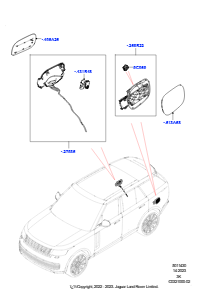 30AB Klappe - Einfüllstutzen u. Betät. L460 NEW RANGE ROVER 2022 > (L460),Batterie für Elektromotor - PHEV