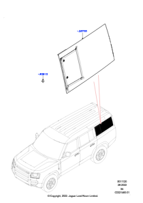 20AE Seitenfenster L663 NEW DEFENDER 2020 > (L663),Langer Radstand