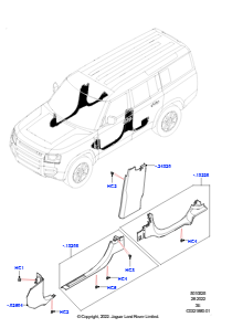 25AK Seitenverkleidung L663 NEW DEFENDER 2020 > (L663),Langer Radstand