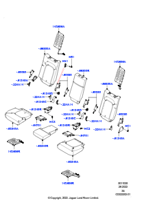 35AG Rücksitzpolst./Verkleidungen&Heiz. L663 NEW DEFENDER 2020 > (L663),40:20:40 3. Rhe man. m. Durchreiche