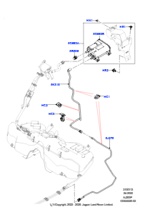 13BL Aktivkohlebehälter L560 RANGE ROVER VELAR 2017 > (L560),2.0L I4 DOHC AJ200 Benz., mittl. L.