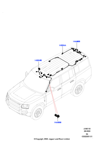 15AF Kabelstrang - Karosserie u. Heck L663 NEW DEFENDER 2020 > (L663),Langer Radstand