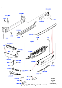 10AB Stoßfänger hinten L663 NEW DEFENDER 2020 > (L663),Langer Radstand