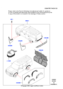 30AG Zubehörsatz L663 NEW DEFENDER 2020 > (L663),Langer Radstand