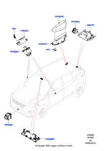 05AF Kameraausrüstung L551 NEW RANGE ROVER EVOQUE 2019 > (L551),Hergestellt in Werk Changsu (China)