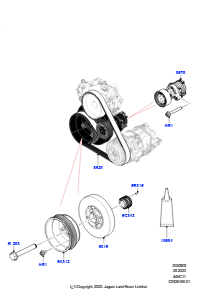05AA Riemenscheiben/Keilriemen L460 NEW RANGE ROVER 2022 > (L460),4.4L V8 Turbo Petrol(NC11)