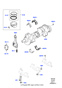 05AA Kurbelwelle/Kolben/Lagerschalen L460 NEW RANGE ROVER 2022 > (L460),4.4L V8 Turbo Petrol(NC11)
