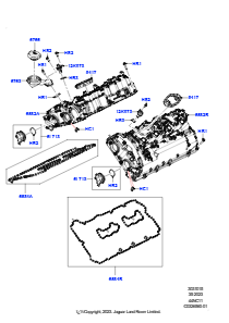 15AA Zylinderkopfhaube L460 NEW RANGE ROVER 2022 > (L460),4.4L V8 Turbo Petrol(NC11)