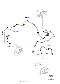 15AC Bremsleitungen vorn L460 NEW RANGE ROVER 2022 > (L460),Linkslenker