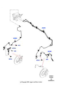 15AD Bremsleitungen vorn L461 NEW RANGE ROVER SPORT 2023 > (L461),Rechtslenker