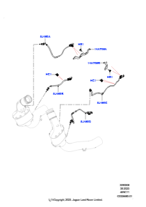 08AA Abgassensoren und Module L460 NEW RANGE ROVER 2022 > (L460),4.4L V8 Turbo Petrol(NC11)