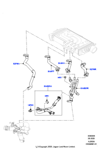 05AP Leitungen u. Schläuche - Kühlsystem L460 NEW RANGE ROVER 2022 > (L460),3,0 l AJ20D6 Diesel High